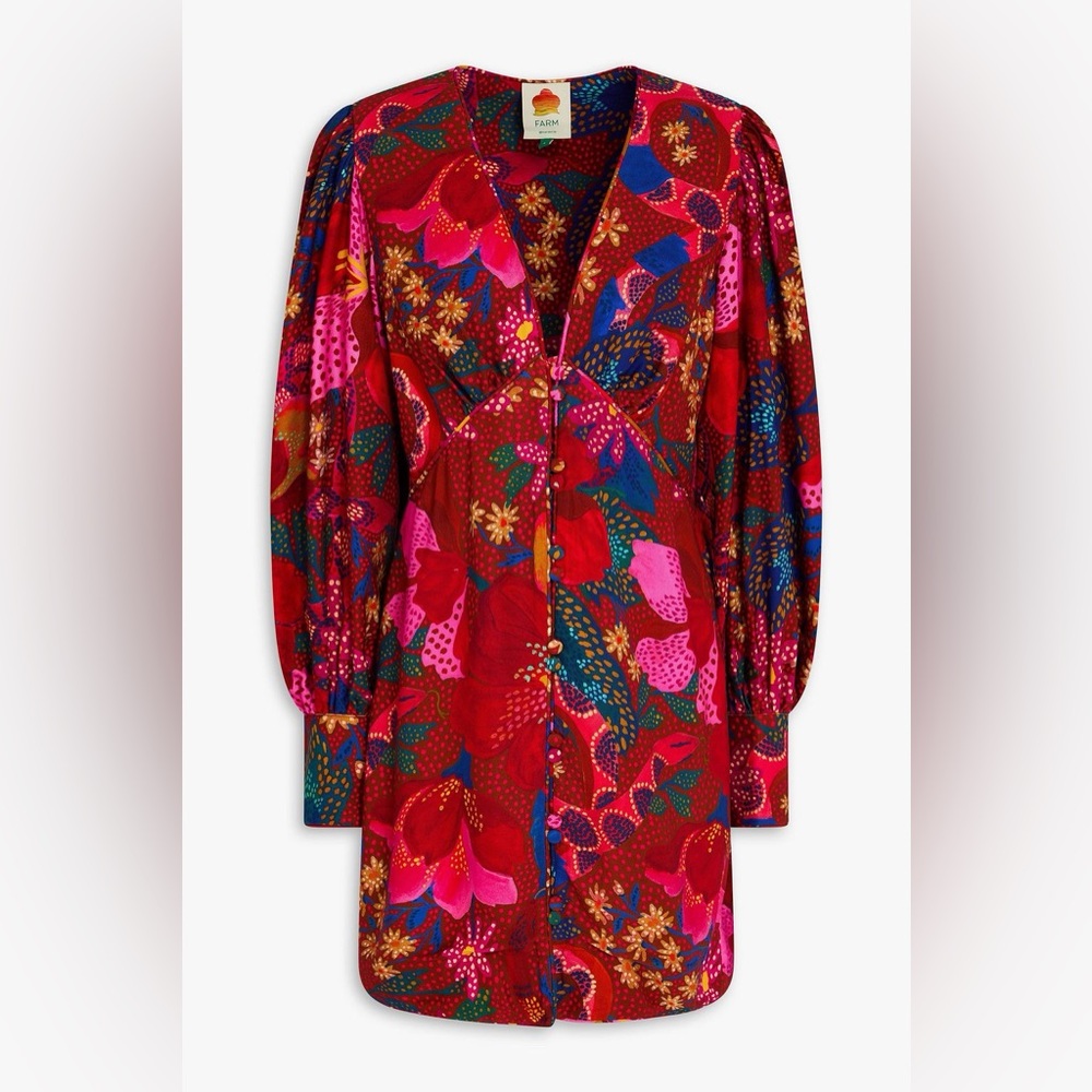 Farm Rio Red Wild Life Mini Dress, in the Snake Garden Red print. NEW with TAGS!
